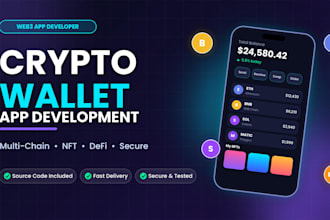 develop secure multi chain crypto wallet nft, defi wallet, blockchain wallet app