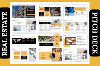 design real estate investor pitch deck brochure, powerpoint presentation or om