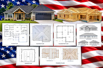 permit structural plans, timber, wood, steel framing plans, mep plan, roof truss