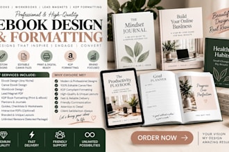 do ebooks, ebook formatting, and ebook layout design for PDF