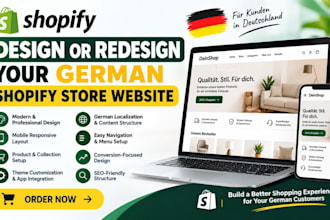 design or redesign your german shopify store, shopify payment, pos, inventory