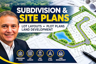 design subdivision plans, lot layouts, site plans, and land development drawings