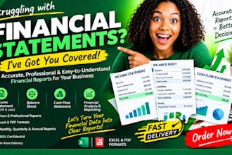 prepare financial statements, profit and loss, balance sheet and cash flow