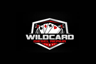 design unique wildcard diesel repair logo