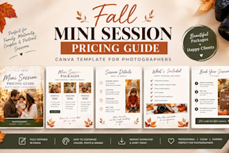 design fall mini session pricing guide canva template for photographers packages