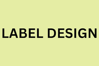 a professional product label, bottle label and packaging label