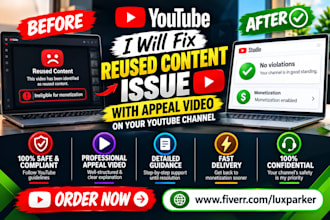 create a youtube monetization appeal video for reused content