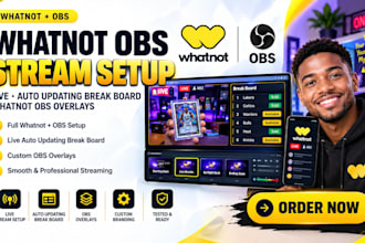 setup your whatnot obs xenbar live auto updating breakboard whatnot obs overlay