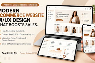 design modern fashion ecommerce website UI UX