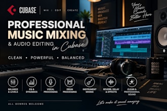 professionally mix and edit your song in cubase