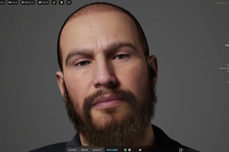 do 3d metahuman character, ue5 model, cc4, iclone8, mixamo rig, wonder dynamic