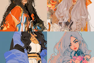 draw anime character illustration