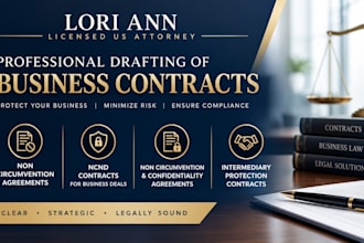draft an intermediary protection contract to secure your fee as US attorney