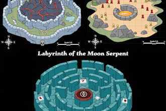 create dnd maps, battlemaps, labyrinth map
