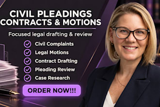 be civil litigation lawyer to draft pleadings, contracts, lawsuits, legal motion