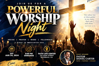 design an eye catching church flyer for your event