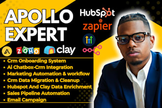 setup apollo io clay hubspot CRM workflow automation zapier n8n ai