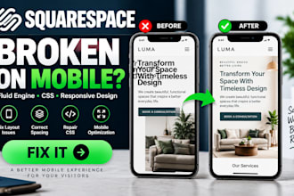 fix squarespace mobile layout, fluid engine and CSS issues for business websites