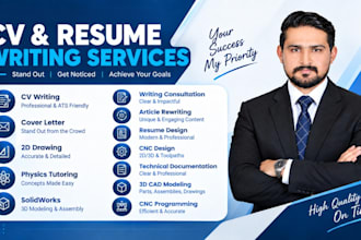 be your CV writing cad design and cnc services