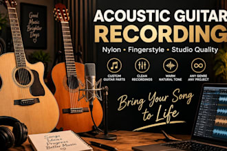 record acoustic and nylon professional guitars