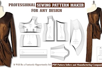 create a professional sewing pattern, pattern grading and fashion pattern