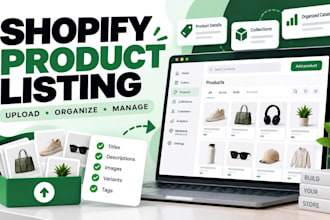 do shopify product listing product upload and catalog setup