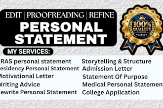 edit proofread personal statement for residency eras sop medical school college