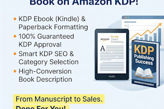 format, publish, and optimize your book for amazon KDP
