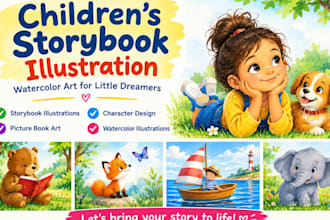watercolor children story book picture book illustration watercolor kids book