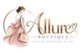 design a professional  fashion, boutique, or apparel   women clothing logo