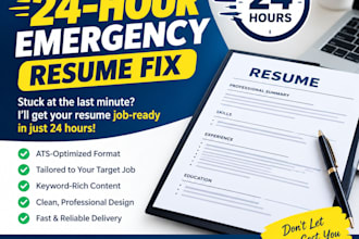 rewrite your resume in 24 hours for job application