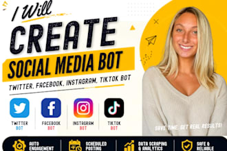 social media bot tiktok bot whatsapp bot telegram bot instagram bot youtube bot