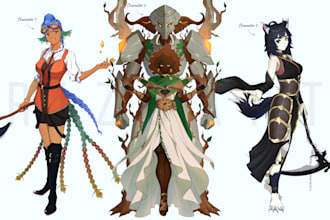 draw dnd character, character illustration for game