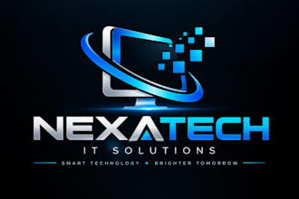 design a professional , technology, IT, or software computer logo