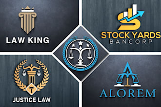 do modern law firm attorney lawyer notary consulting advocate law business logo