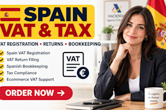 do spain vat registration, vat return filing, spanish bookkeeping tax compliance