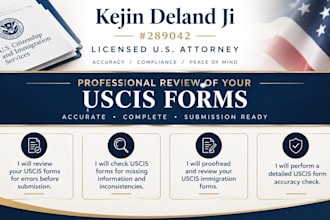 perform a detailed uscis form accuracy and error check as a USA attorney