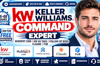 keller williams kw command expert clean duplicates hubspot crm va tag claude fub