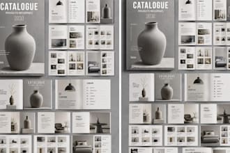 luxury magazine, product catalog, lookbook and brochure