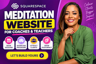 design squarespace meditation website, mindfulness coach booking website