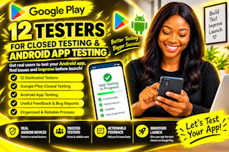 test google play app 12 tester QA, 20 tester closed  app, la 14 days tester