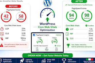 redesign italian wordpress core web vitals optimization for your business