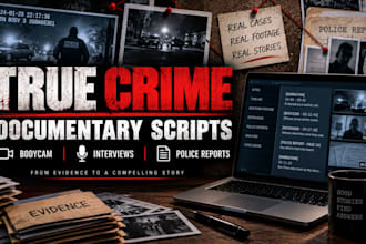 write a true crime documentary script using your bodycam footage