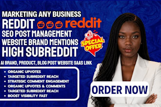 do reddit seo post to market any business website, instagram
