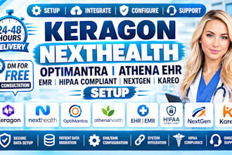keragon nexthealth optimantra athena ehr emr hippa compliant nextgen kareo setup