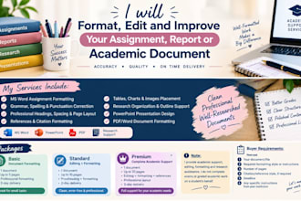format and improve your assignment academic document