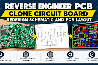 reverse engineer pcb, clone circuit board, redesign schematic and pcb layout