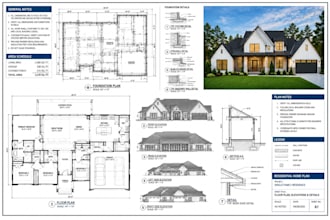 draw city permit blueprints, 2d floor plans for adu, garage, shed and deck plans