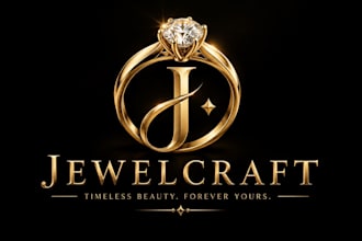 design a professional , jewelry, luxury, accessory or wedding gold ring logo