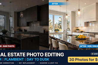 real estate photo editing hdr flambient day to dusk